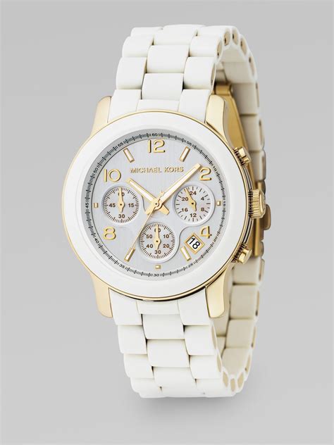 white michael kors watch sale|Michael Kors 250300.